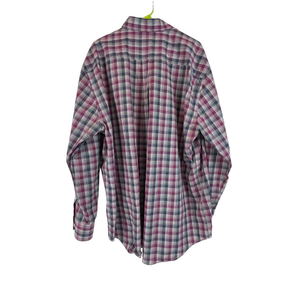 Peter Millar Button Front Shirt Sz 2XL Mens Checks Long Sleeve Pocket‎ - Picture 3 of 5